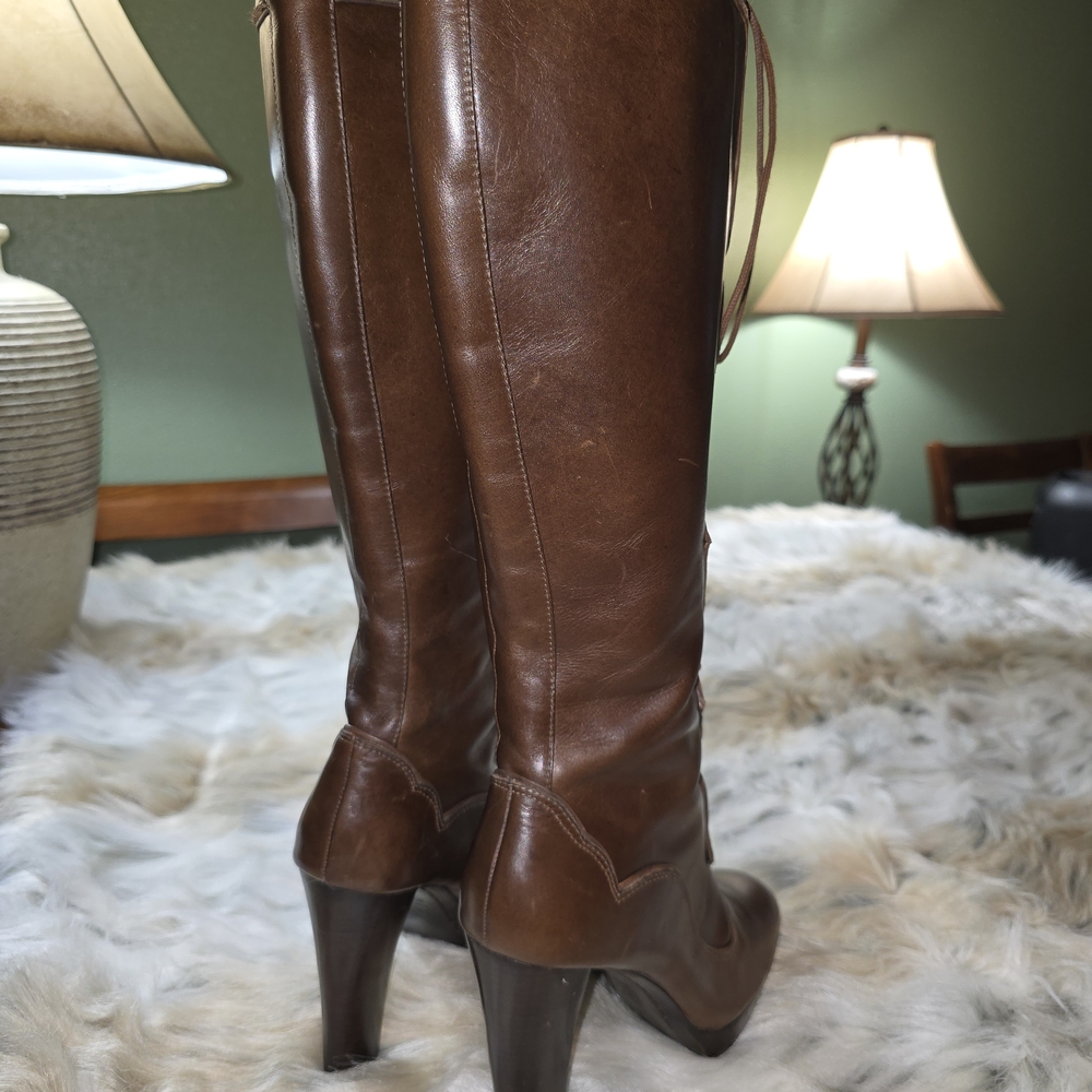 Michael Kors Roslyn 5 Inch Heel Lace Up Boots - Picture 13 of 13